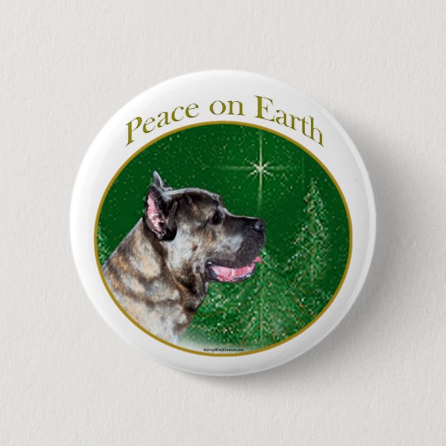 Cane Corso Peace 2 Inch Round Button (Front)