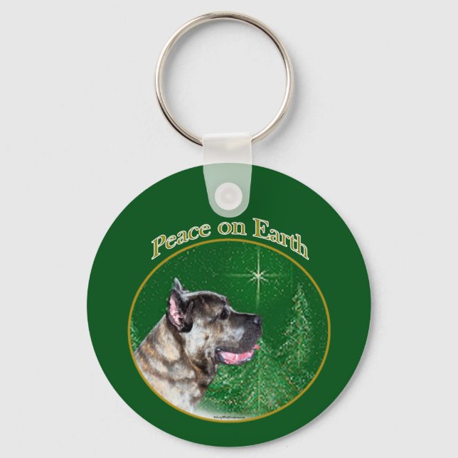 Cane Corso Peace Keychain (Front)