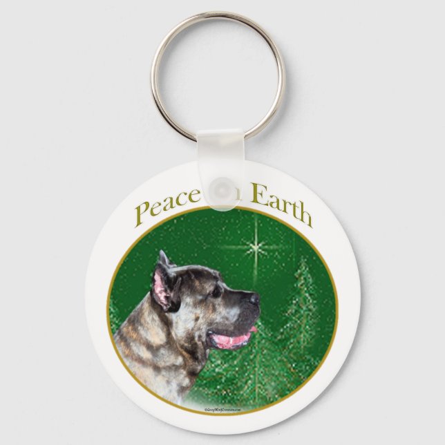 Cane Corso Peace Keychain (Front)
