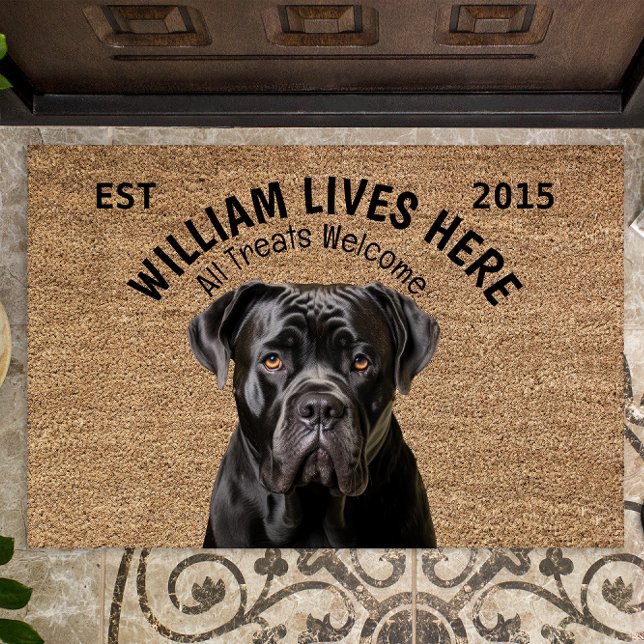Cane Corso Personalized Pet Doormat (Creator Uploaded)