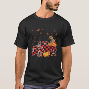 Cane Corso Riding Leopard Plaid Truck Thanksgiving T-Shirt