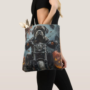 Cane Corso Riding Motorcycle Halloween Scary Tote Bag