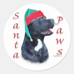 Cane Corso Santa Paws Classic Round Sticker