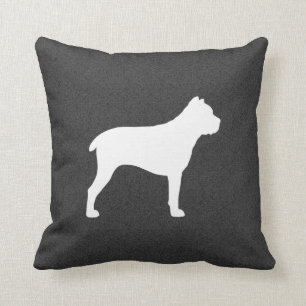 Cane Corso Silhouette Throw Pillow