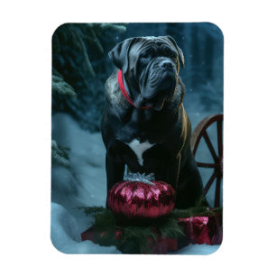 Cane Corso Snowy Sleigh Christmas Decor Magnet