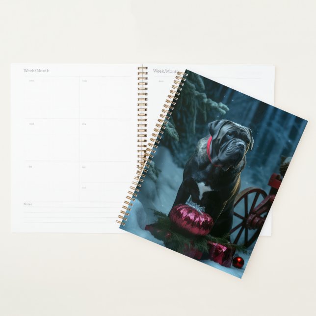 Cane Corso Snowy Sleigh Christmas Decor Planner (Display)