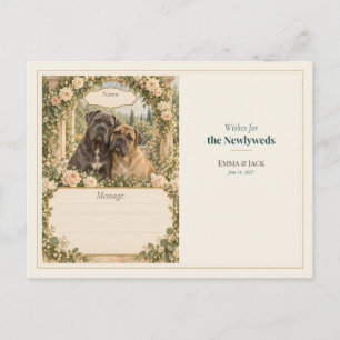 Cane Corso Wedding Guest Book Wishes Postcard