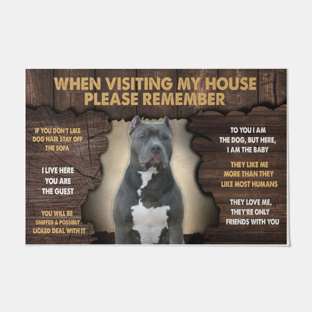 Cane Corso When Visiting My House Please Remember Doormat (Front)