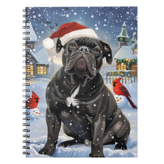 Cane Corso Winter Wonderland Christmas Joy  Notebook (Front)