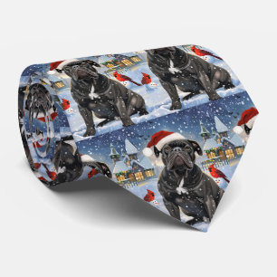 Cane Corso Winter Wonderland Christmas Joy  Tie