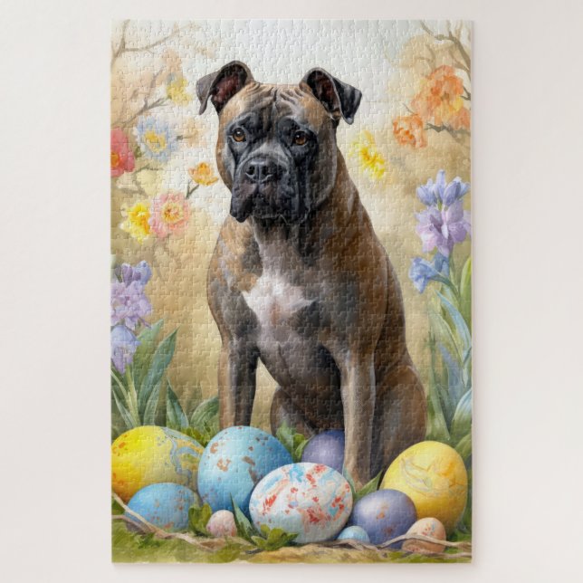 Cane Corso with Easter Eggs Holiday Jigsaw Puzzle (Vertical)