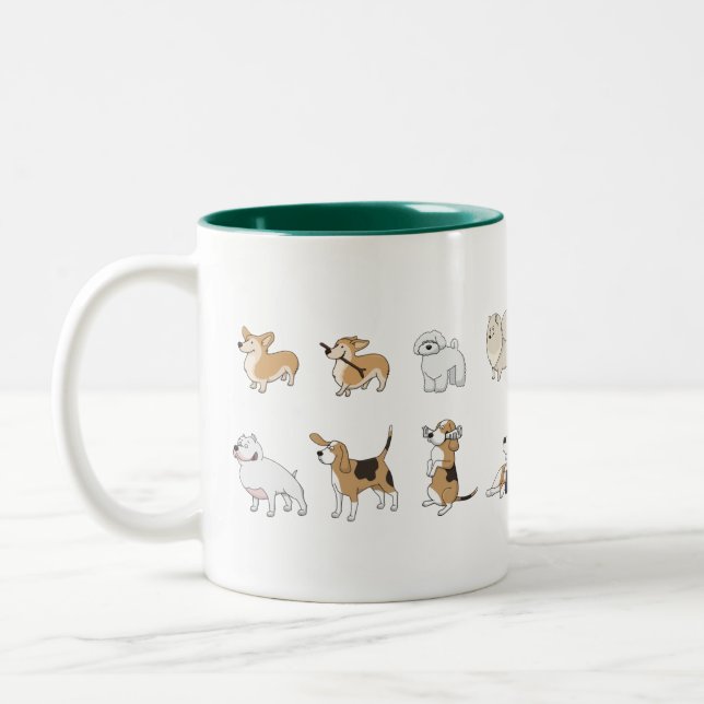 Caneca De Café Em Dois Tons dog Two-Tone Coffee Mug (Left)