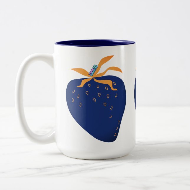 CANECA IN TWO TONS - ABSTRATA DELICADEZA Two-Tone COFFEE MUG (Left)
