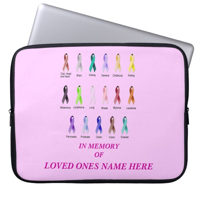 CANER AWARENESS CUSTOMIZEABLE LAPTOP SLEEVE (Front)
