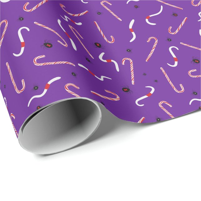 Canes and Worms Wrapping Paper (Roll Corner)