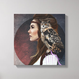 Caneva “Owl Lady " Canvas Print