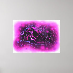 Canevas Cheval Pair À Imprimer Courir Dans La Nuit