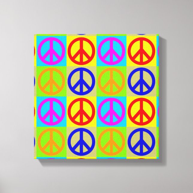 Canevas Enveloppé pour quatre couleurs Pop Art Pea (Recto)