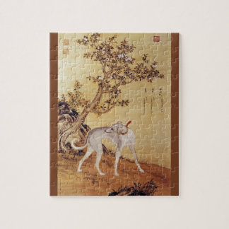 Cangshuiqiu 苍水虬 ~ Greyhound ~Giuseppe Castiglione~ Jigsaw Puzzle