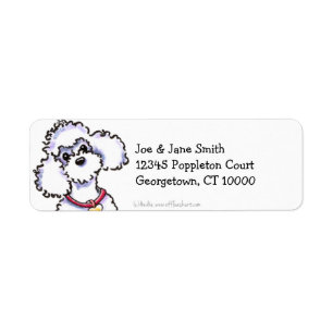 Caniche rose de collier propre et simple