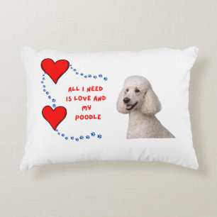 Caniche Standard Blanc Coussin de Chien Photoréa