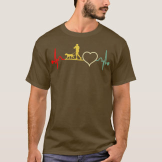 Canicross Dog Runner Sport Running with Heartbeat T-Shirt