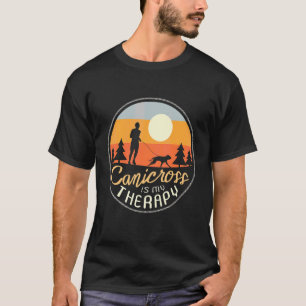 Canicross Is My Therapy Dog Running Sport Jogging T-Shirt