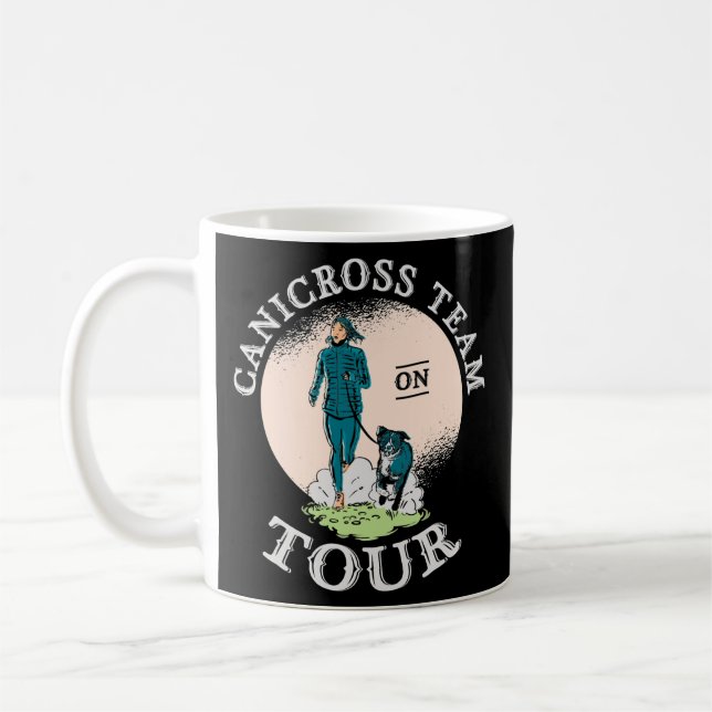 Canicross Team On Tour Dog Running Sport Jogging  Coffee Mug (Left)