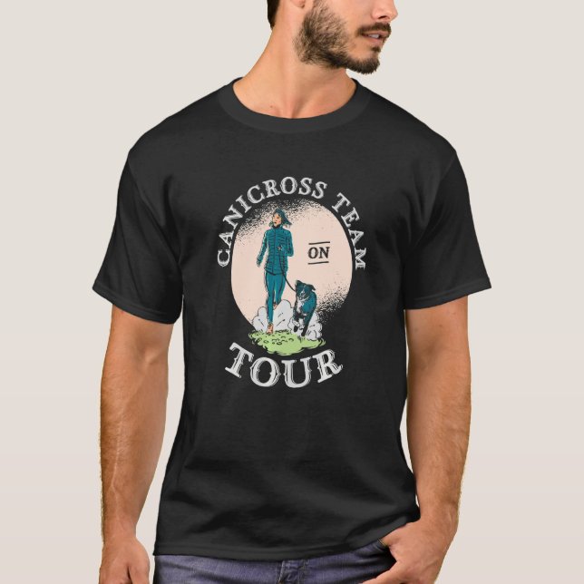 Canicross Team On Tour Dog Running Sport Jogging T-Shirt (Front)