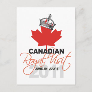 Canidian Royal Visit - William & Kate Wedding Postcard