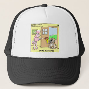 Canine Blind Dates Funny Dog Cartoon Gifts & Tees Trucker Hat