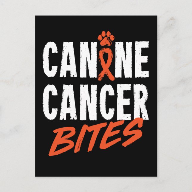 Canine Cancer Bites Postcard (Front)