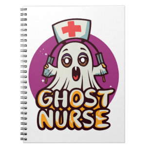 Canine Care on Halloween One Spooky Nurse Dog Notebook