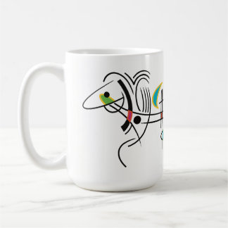 Canine Chien Abstrait Moderne Retro Art Mug