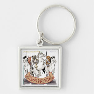 Canine Chivalry Funny Cartoon Keychain