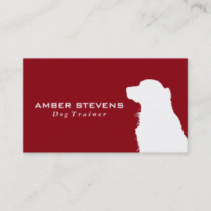 Canine close-up Dog Training (red) Business Card