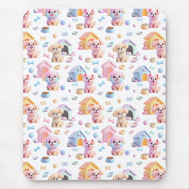 Canine Cuddle  Mouse Pad (Front)