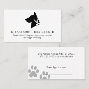 Canine Dog Scissors   Animal Groomer Appointment Card
