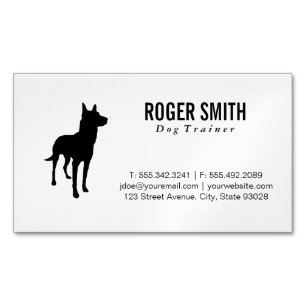 Canine   Dog Training Magnetic Business Card