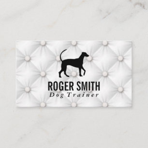 Canine Dog Training Upholstered Background Business Card