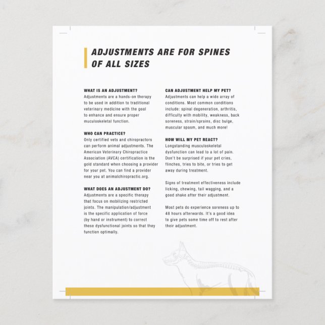 Canine half sheet (Front)