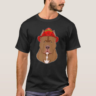 Canine Handler I Fireman Dog I Firefighter Pitbull T-Shirt