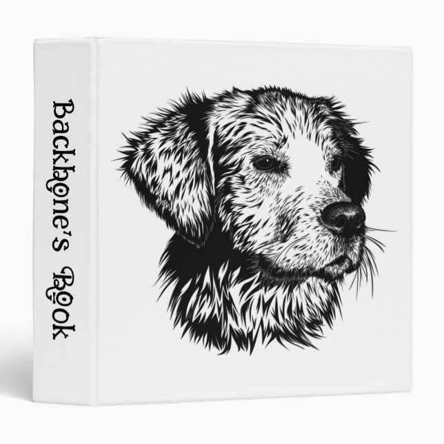 Canine Head Sketch  Binder (Front/Spine)