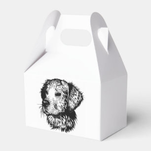 Canine Head Sketch  Favor Box