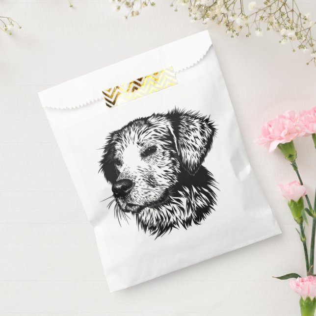 Canine Head Sketch  Favour Bag (Sealed)