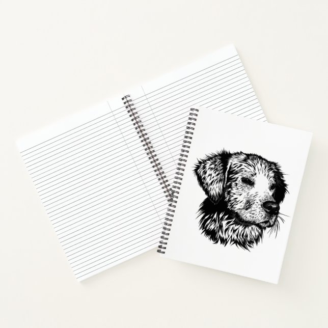 Canine Head Sketch  Notebook (Inside)