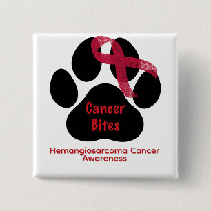 Canine Hemangiosarcoma Awareness Dow Paw Button