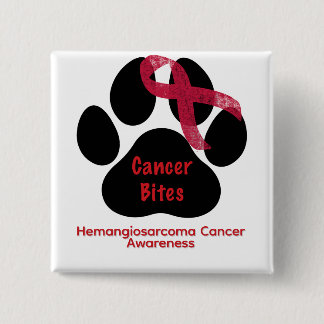 Canine Hemangiosarcoma Awareness Dow Paw Button