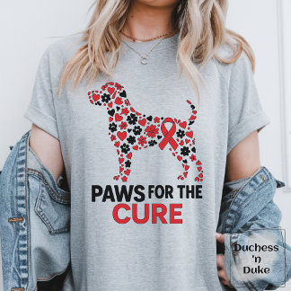 Canine Hemangiosarcoma Awareness Ribbon Design T-Shirt