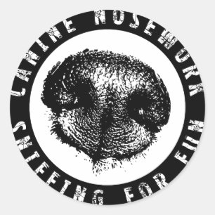 Canine Nosework, Sniffing for Fun Classic Round Sticker